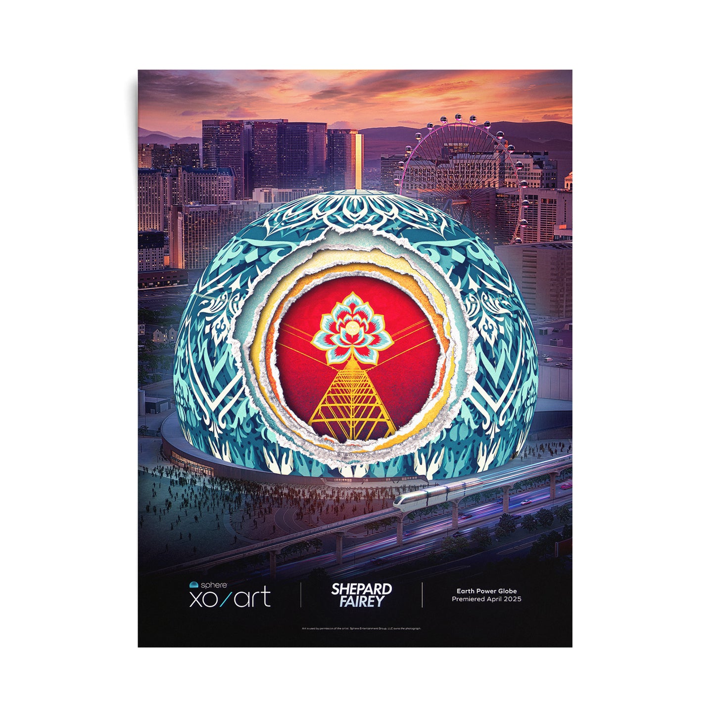 XO/Art Poster Earth Power Globe by Shepard Fairey