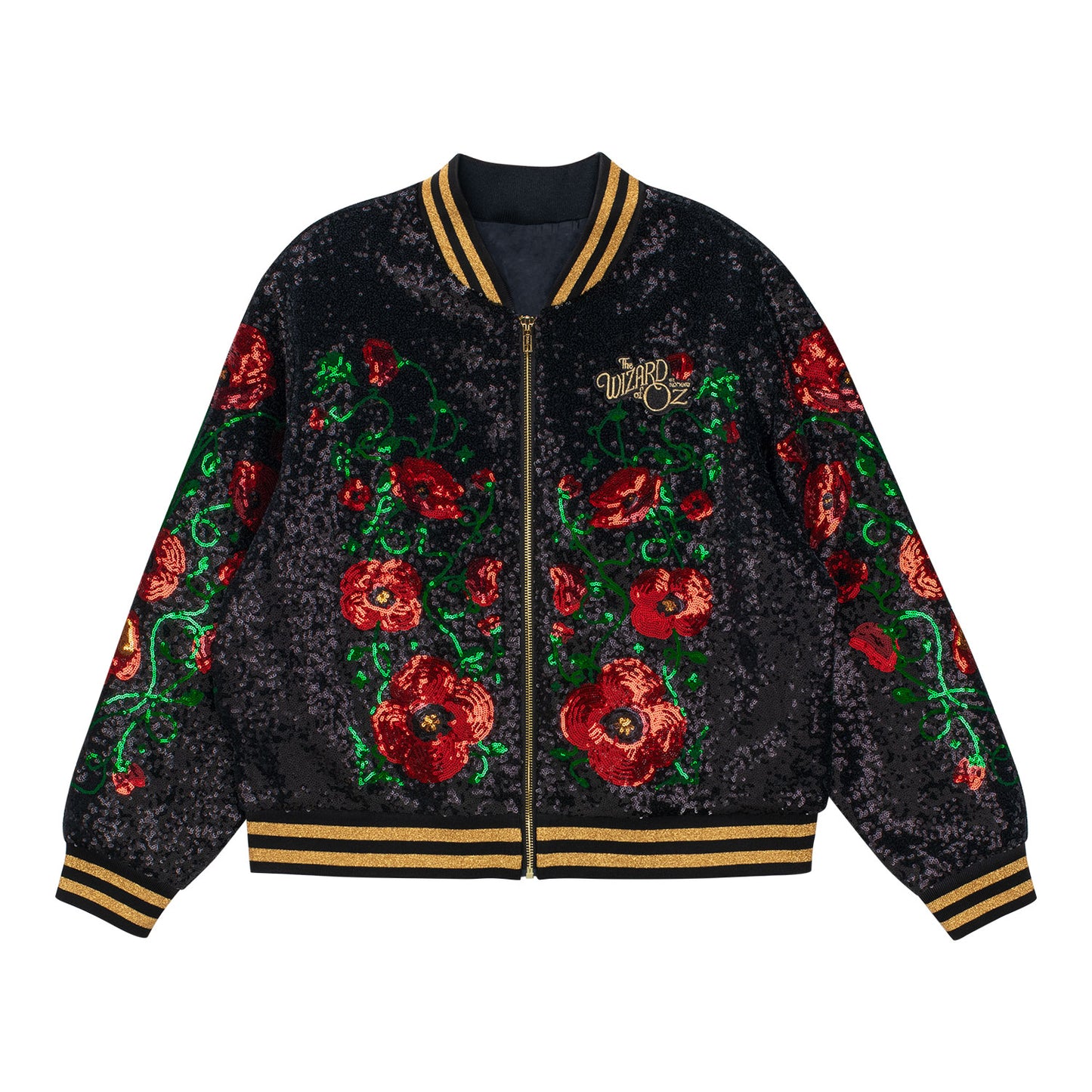 The Wizard of Oz at Sphere Poppies Sequin Bomber Jacket