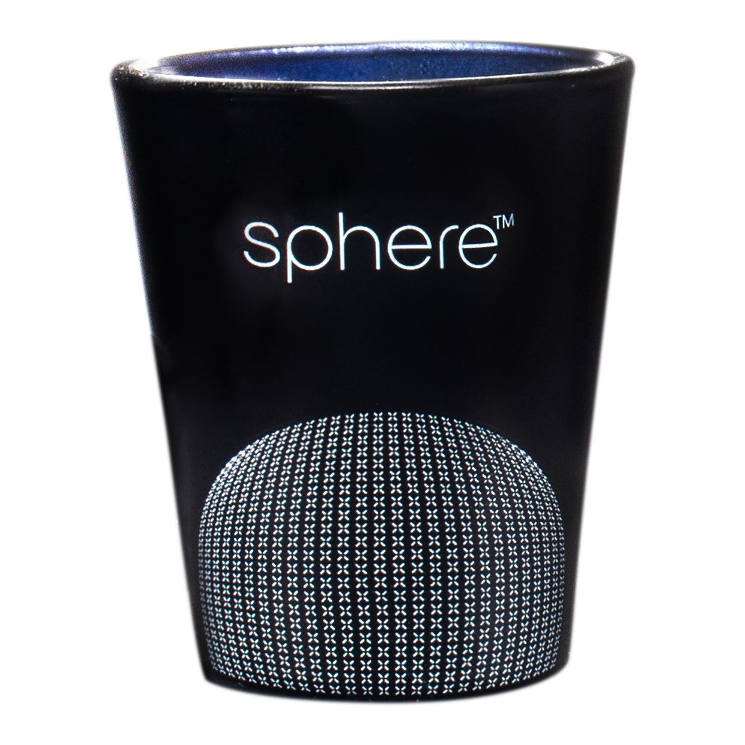 Sphere Graphix Blackout Shot Glass In Black - Front View