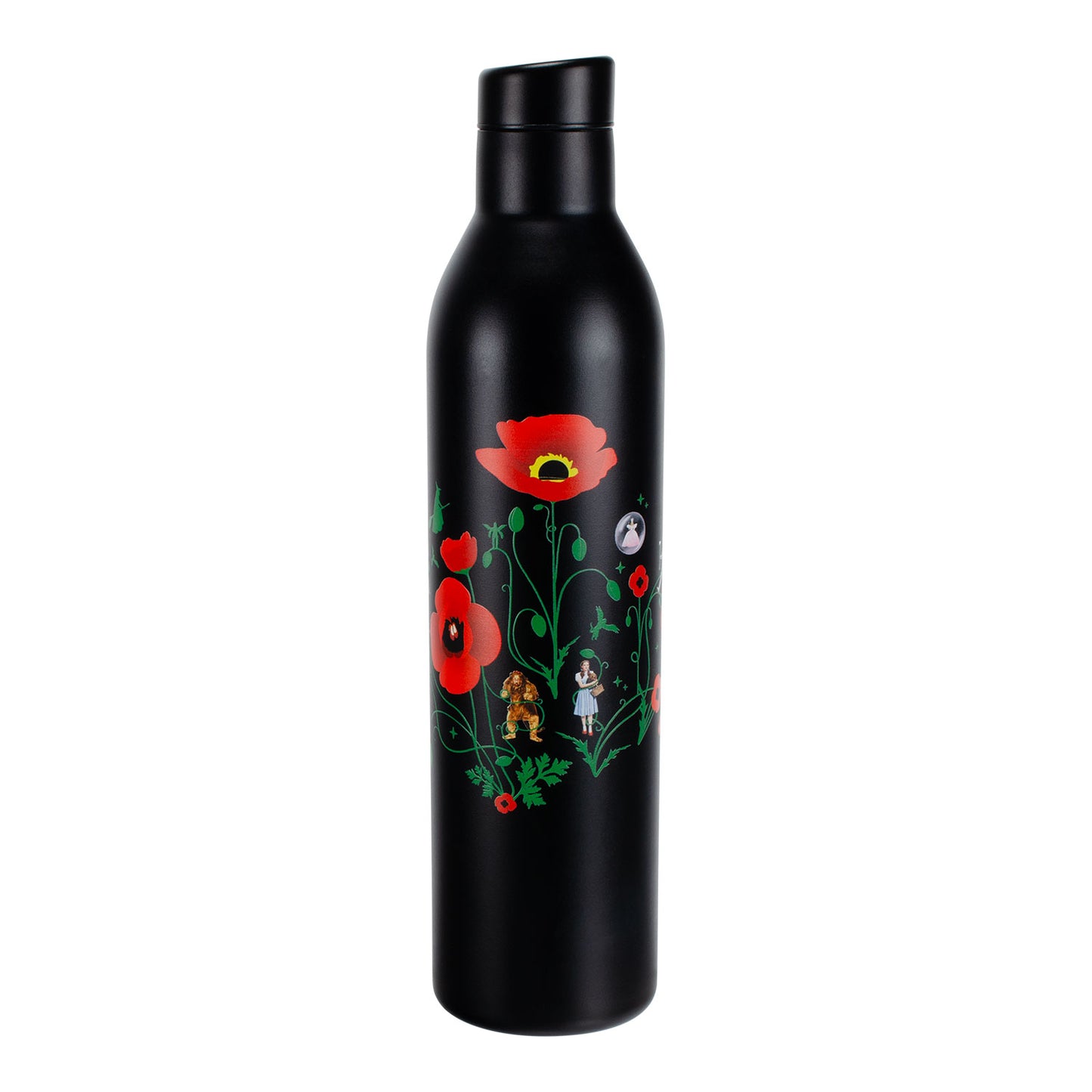 The Wizard of Oz at Sphere MiiR Botanical Poppies Water Bottle Black - Side View