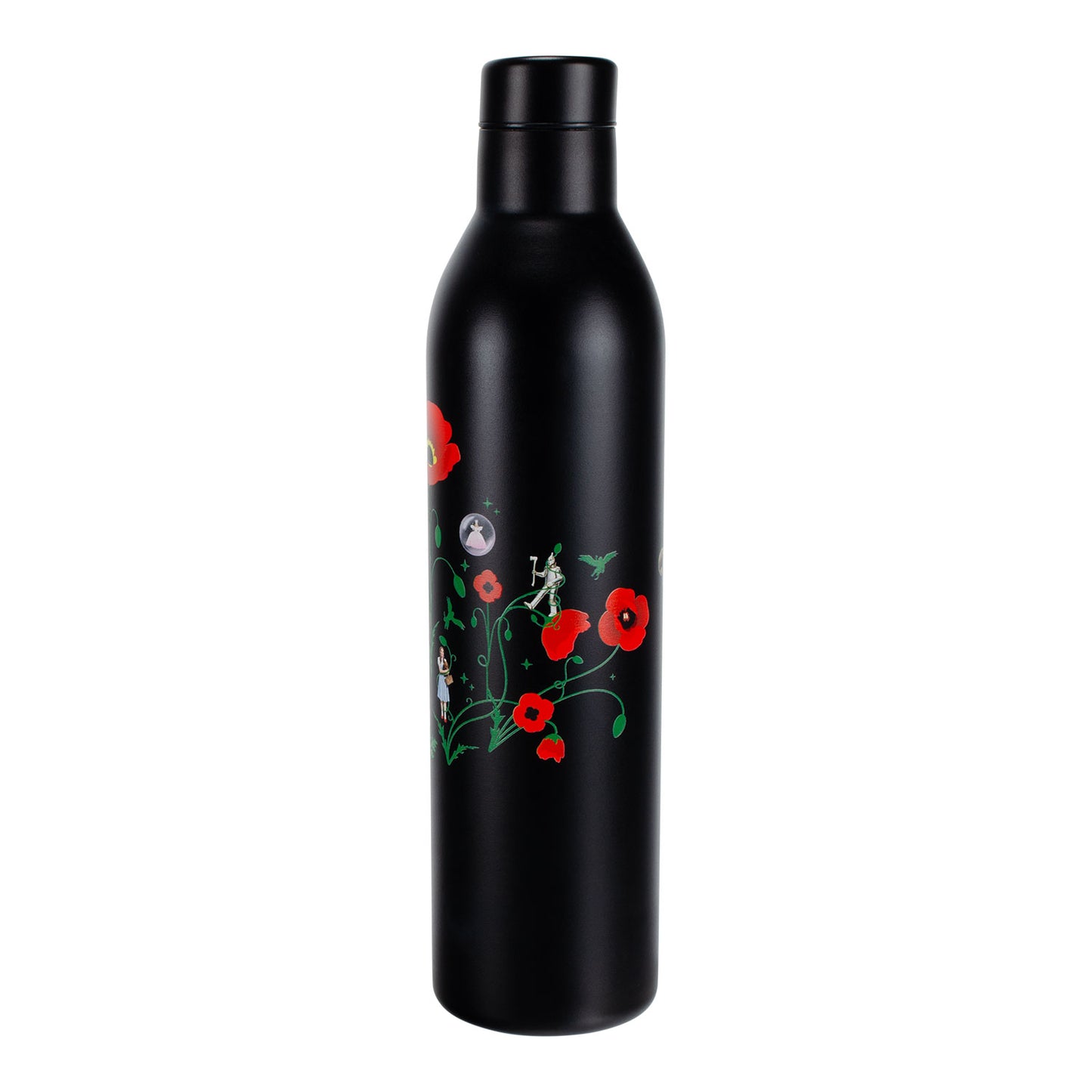The Wizard of Oz at Sphere MiiR Botanical Poppies Water Bottle Black - Side View