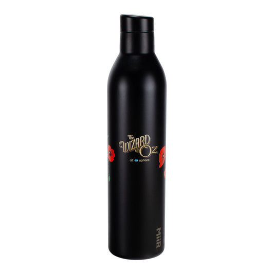 The Wizard of Oz at Sphere MiiR Botanical Poppies Water Bottle Black - Front View
