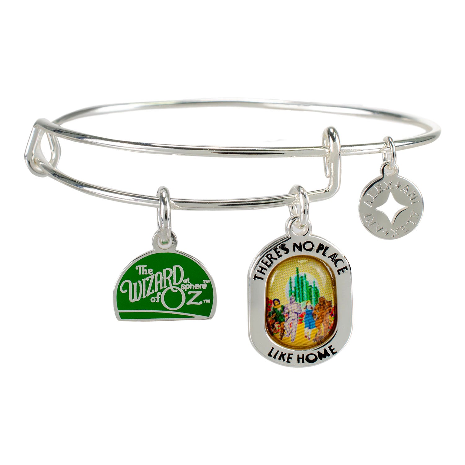 The Wizard of Oz at  Sphere X Alex & Ani No Place Like Home Charm Bracelet In Silver - Front View 2