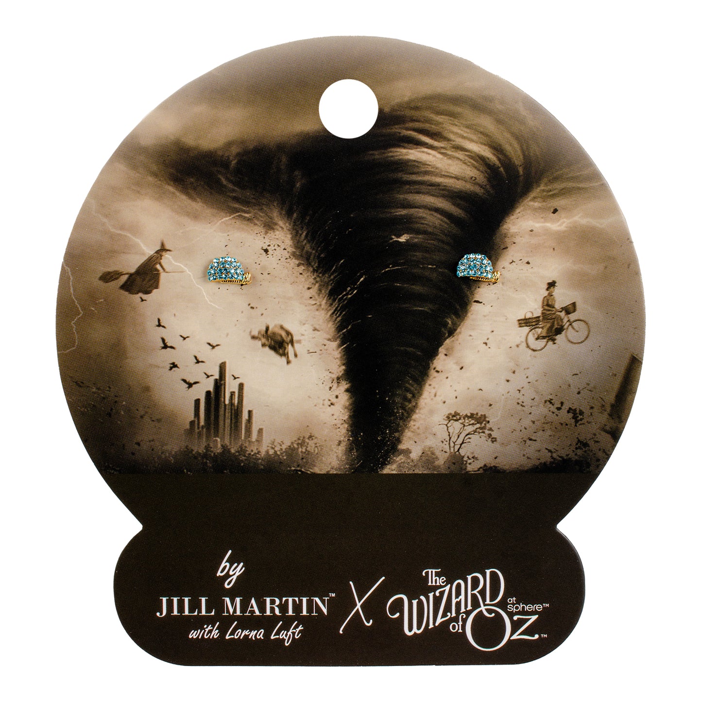 The Wizard of Oz at Sphere x Jill Martin Blue Crystal Studs
