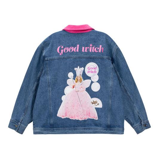 The Wizard of Oz at Sphere Glinda The Good Witch Denim Jacket
