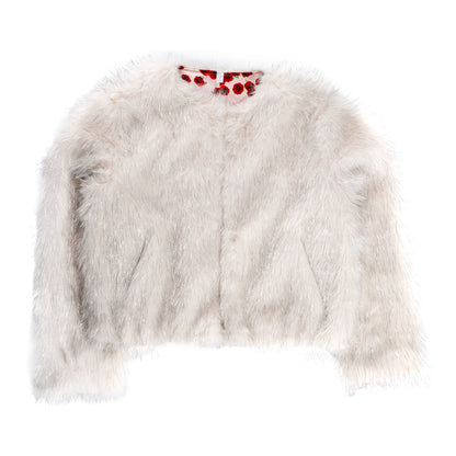 The Wizard of Oz at Sphere x Jill Martin Faux Fur Jacket-White
