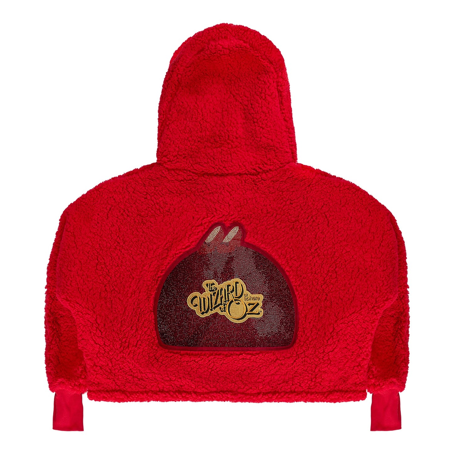 The Wizard of Oz at Sphere x Jill Martin Sphere Sequin Slippers Cropped Sherpa Hoodie- Red