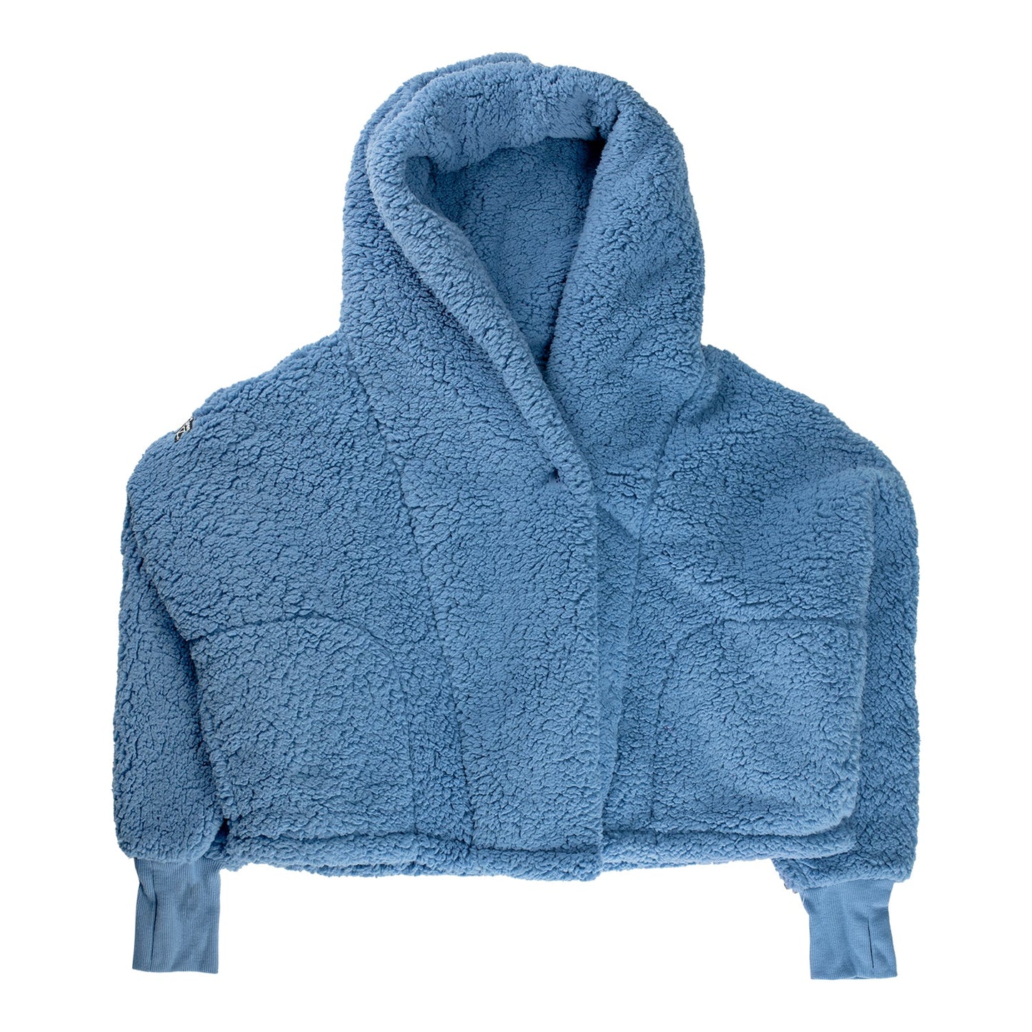 The Wizard of Oz at Sphere x Jill Martin Surrender Dorothy Cropped Sherpa Hoodie-Blue