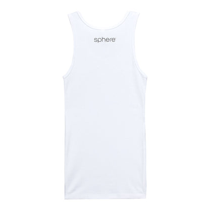 Women's Sphere Aura Spotlight Tank X In White - Back View