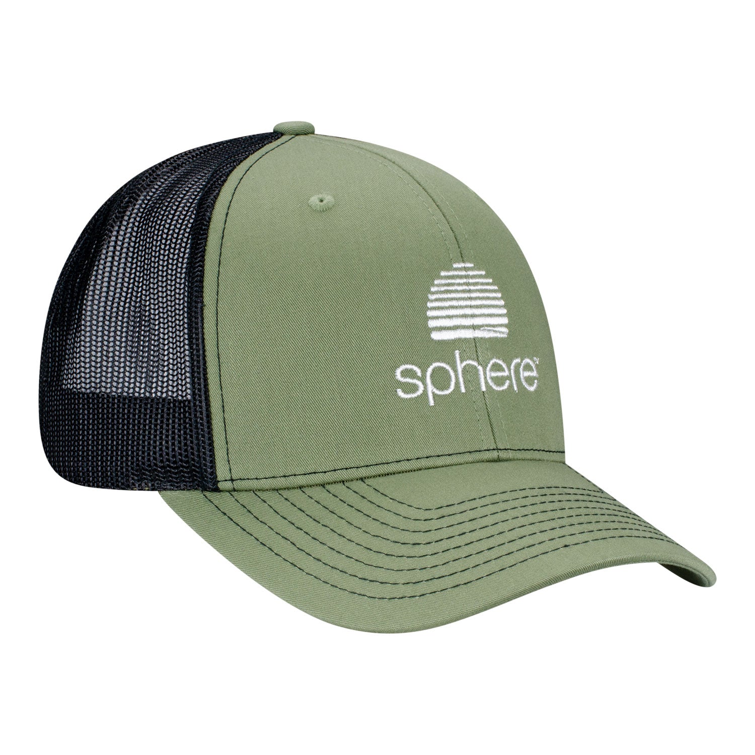 Sphere Graphic Patch Trucker Hat - Front Right View