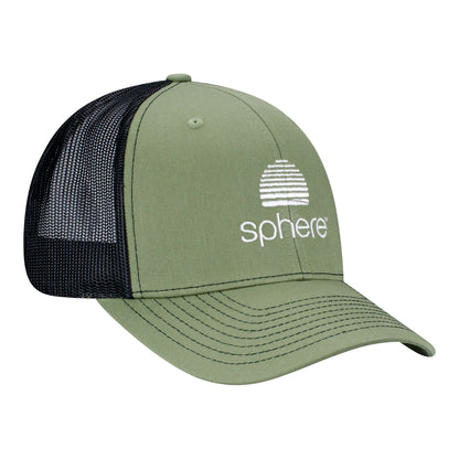 Sphere Graphic Patch Trucker Hat - Front Right View
