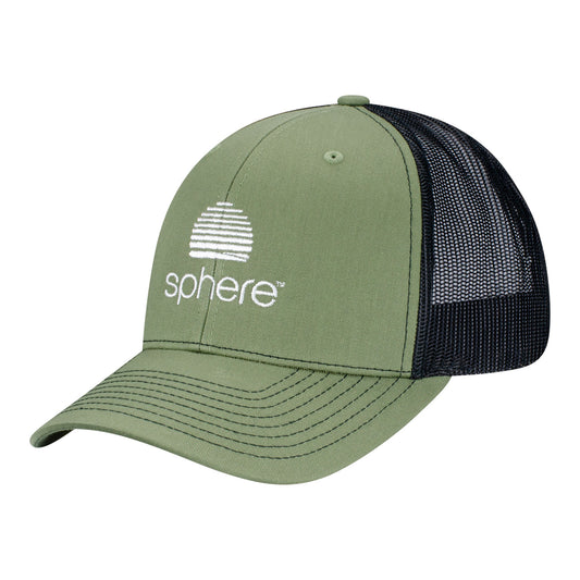 Sphere Graphic Patch Trucker Hat - Front Left View