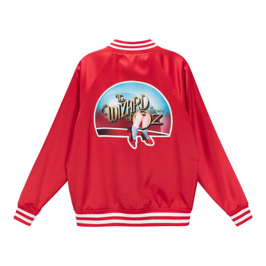 The Wizard of Oz at Sphere Ruby Slippers Satin Regland Bomber With Sphere In Red - Back View