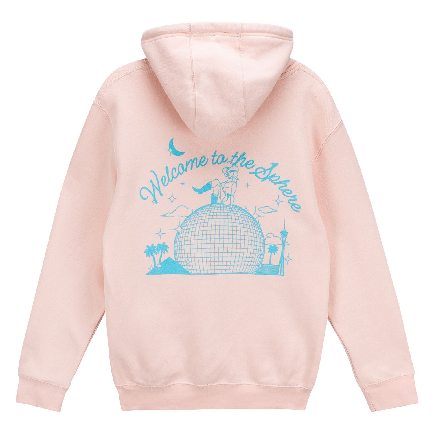 Sphere Welcome Hoodie In Pink - Back View