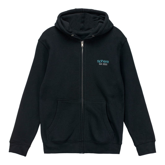 Sphere Graphix Zip Up Fleece - Black - Front View