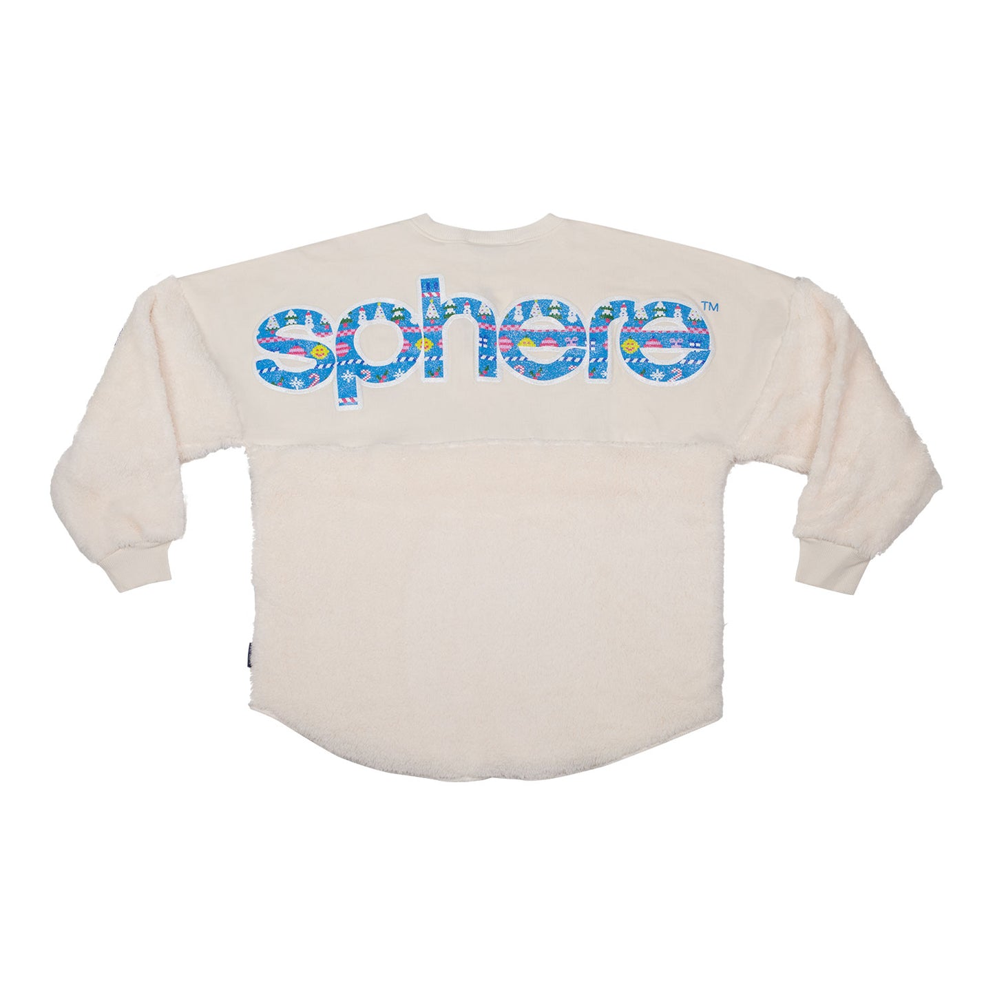 White Holiday Sherpa Spirit Jersey In White - Back View