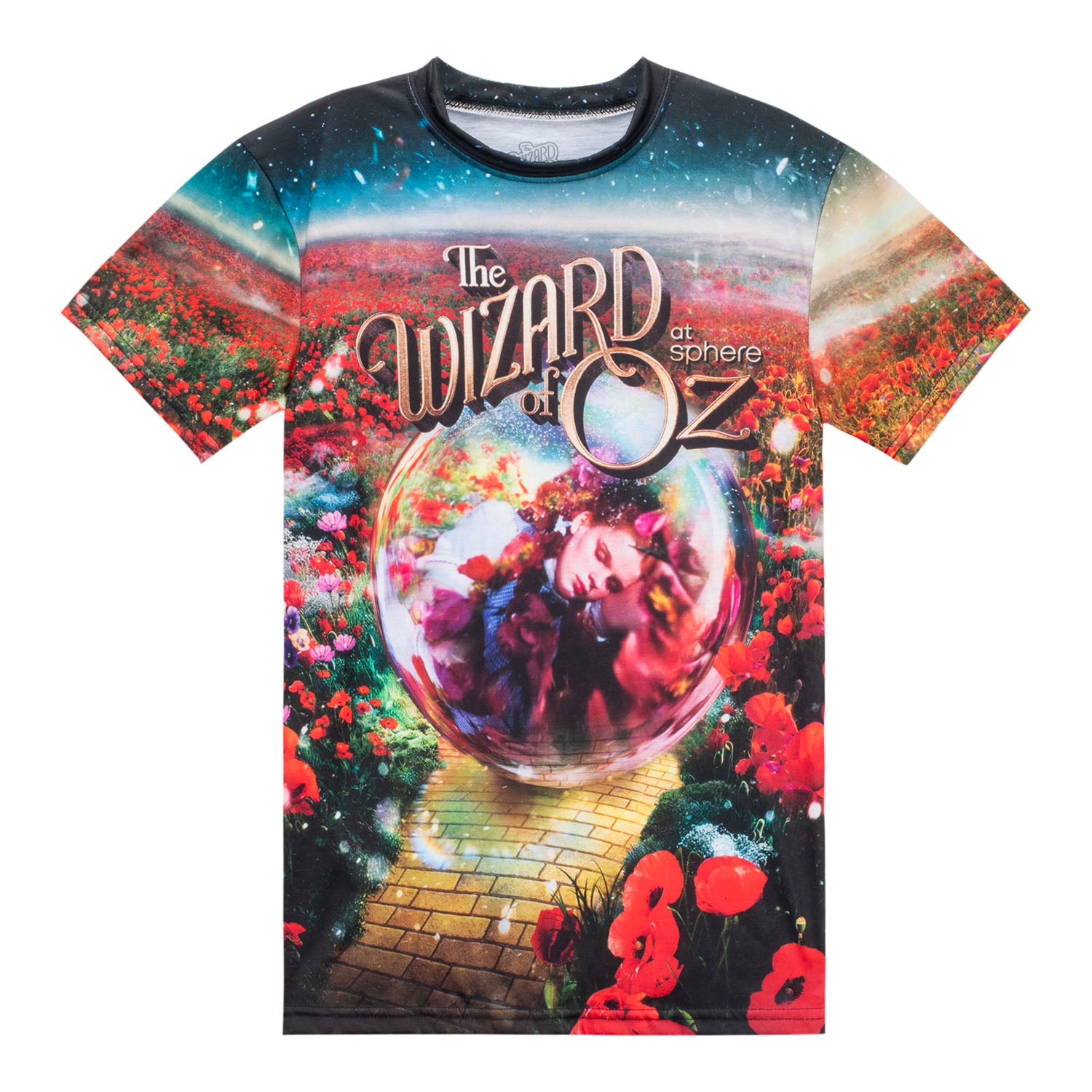 The Wizard of Oz at Sphere Dorothy Awakens Wrapped Tee In Multi-Color - Front View