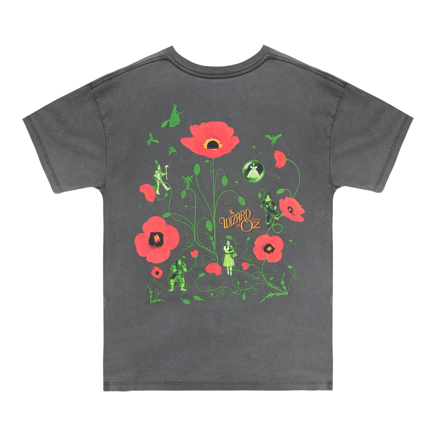 The Wizard Of Oz At Sphere Grey Vintage Botanical Poppies Tee