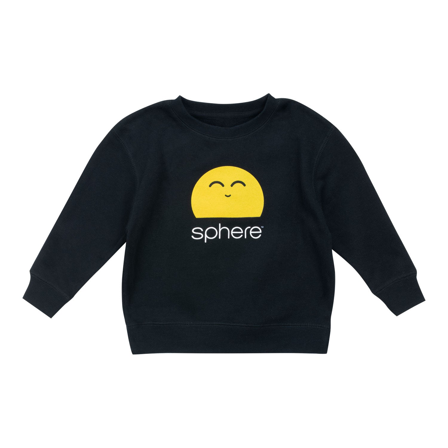 Toddler Sphere Adorbi Crewneck Sweatshirt In Black - Front View