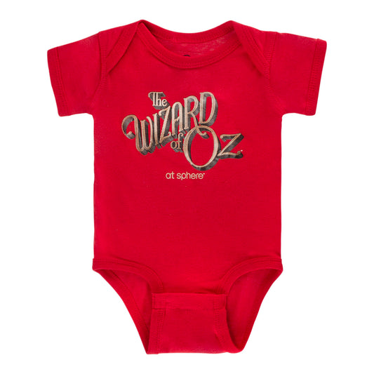 The Wizard of Oz at Sphere Logo Red Onesie - Front View