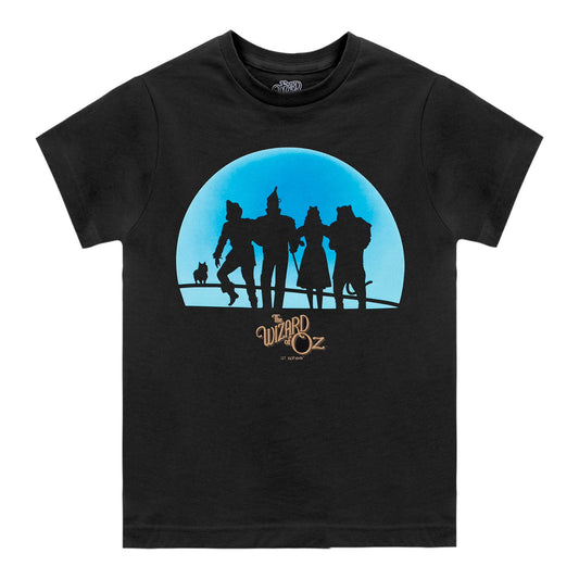 The Wizard of Oz at Sphere Silhouette Kids Tee In Black - Front View