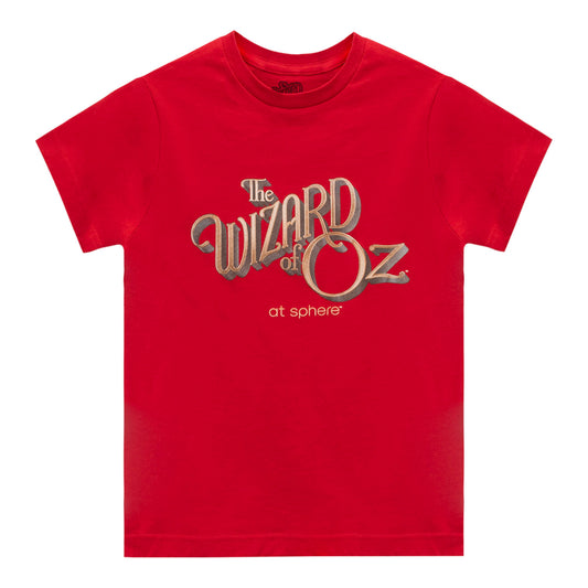 The Wizard of Oz at Sphere Logo Kids Red Tee - Front View
