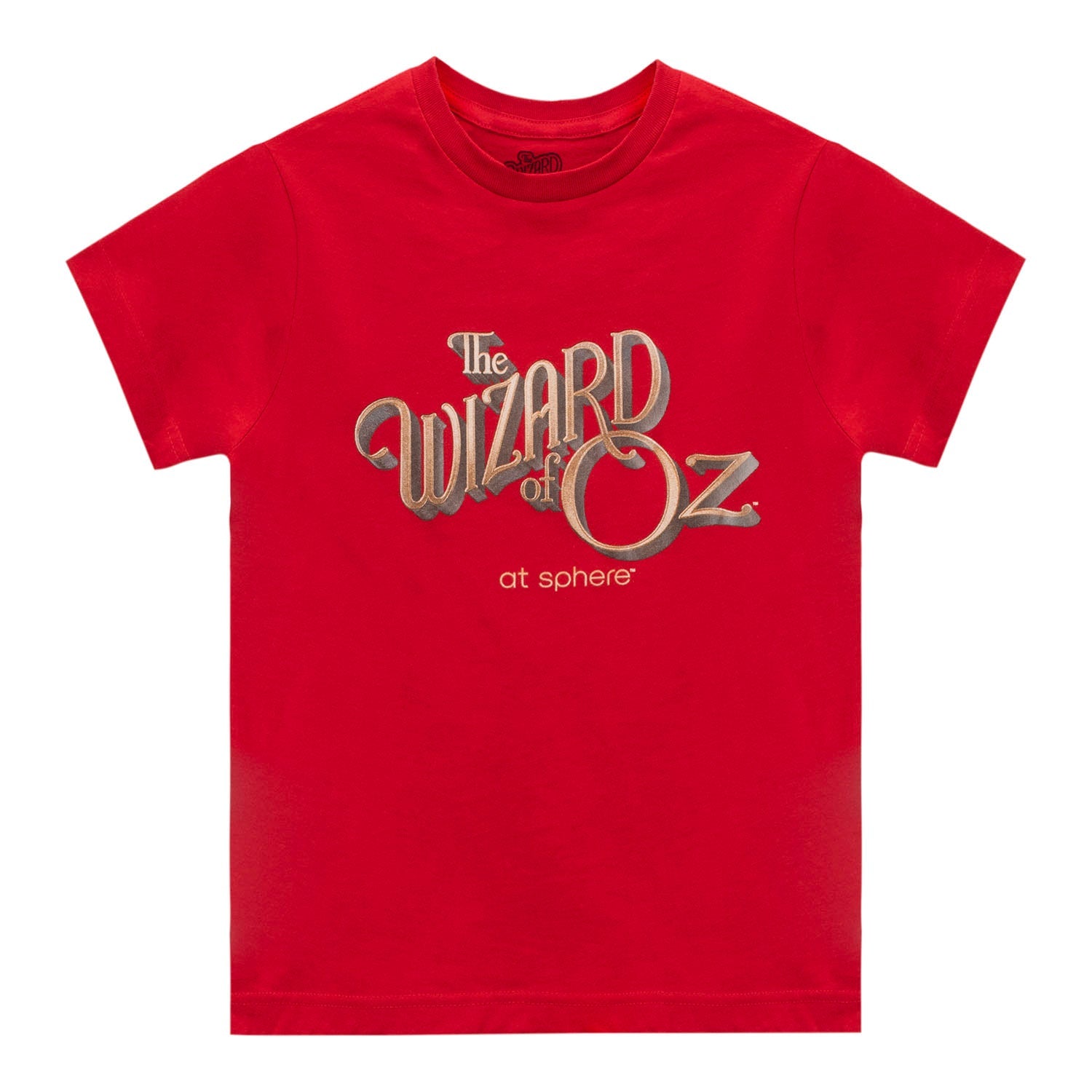 The Wizard of Oz at Sphere Logo Kids Red Tee - Front View